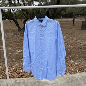 Banana Republic Supima Cotton Button Down Shirt Blue Long Sleeve